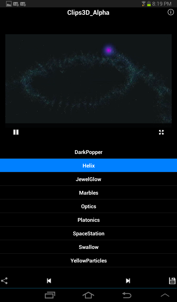 Android application Clips 3D Videos HD screenshort