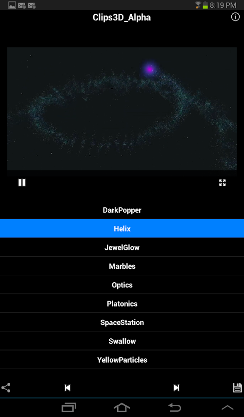 Android application Clips 3D Videos HD screenshort