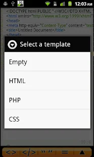 Android Web Editor Lite - screenshot thumbnail