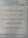 Jack Watkins Reserve Gia Anne Massese Memorial Stone