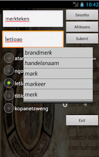 Afrikaans Sesotho Dictionary Screenshots 1