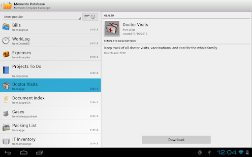 Memento Database - screenshot thumbnail