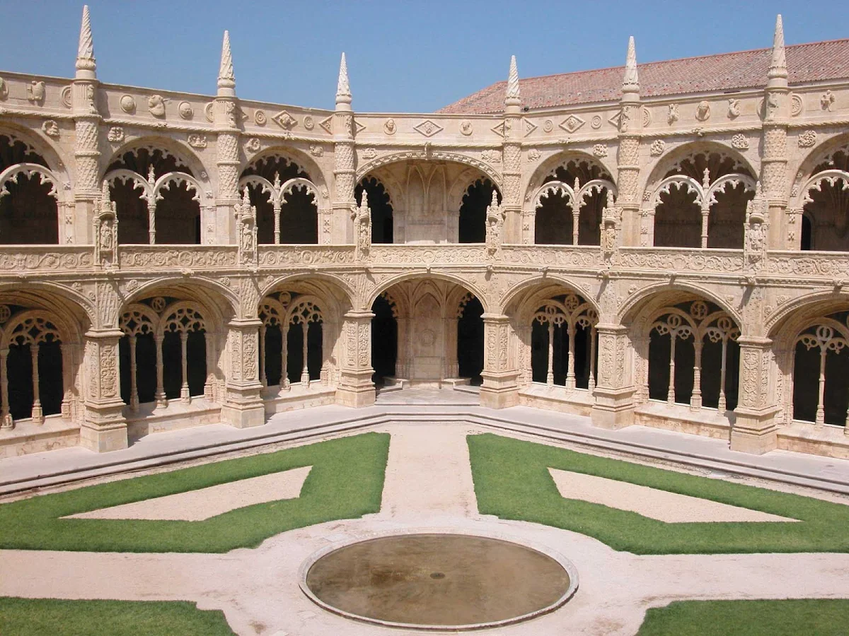 Cloister-Jeronimos-Lisbon-Portugal - Cloister of the monastery dos Hieronymos in Lisbon, Portugal.