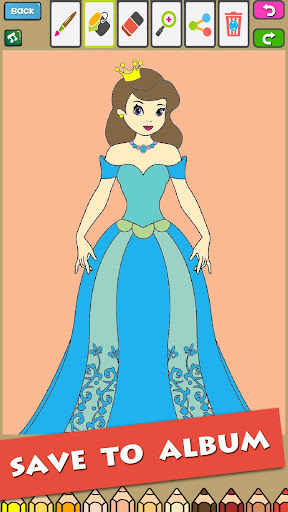 【免費家庭片App】Princess Girls Coloring Book-APP點子