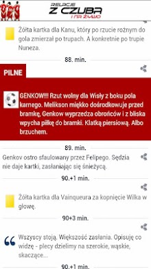 Relacje Z czuba i na żywo