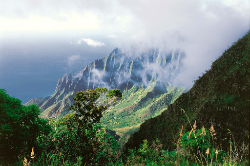 A look at the dramatic Na Pali Coast on the north coast of Kauai.