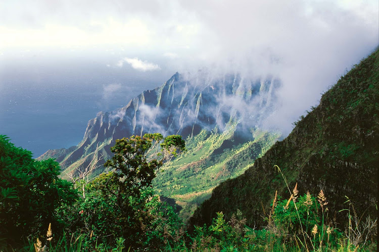 A look at the dramatic Na Pali Coast on the north coast of Kauai.