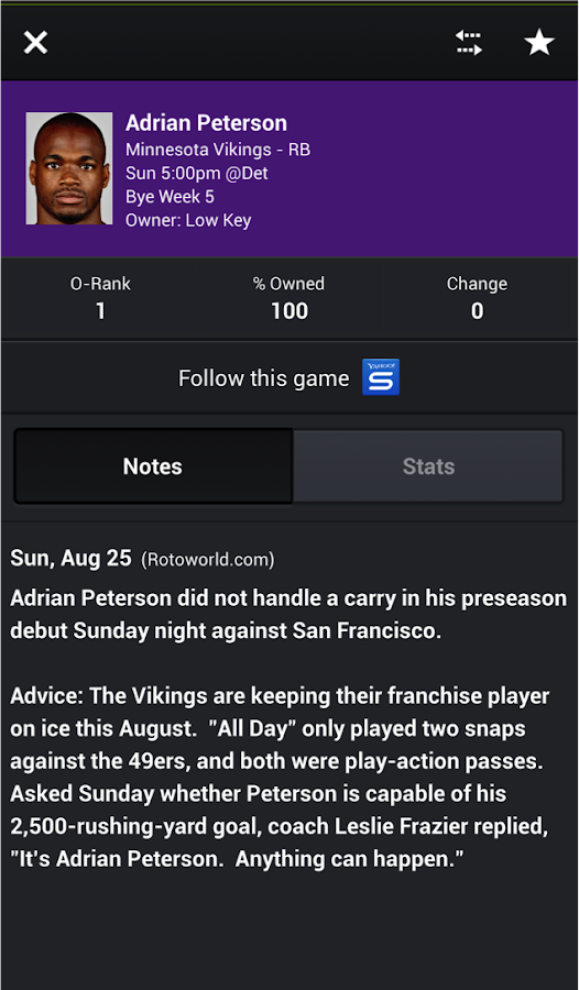 Yahoo Fantasy Sports - screenshot