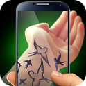 Tattoo gun camera simulator icon