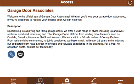 【免費商業App】Garage Door Associates-APP點子