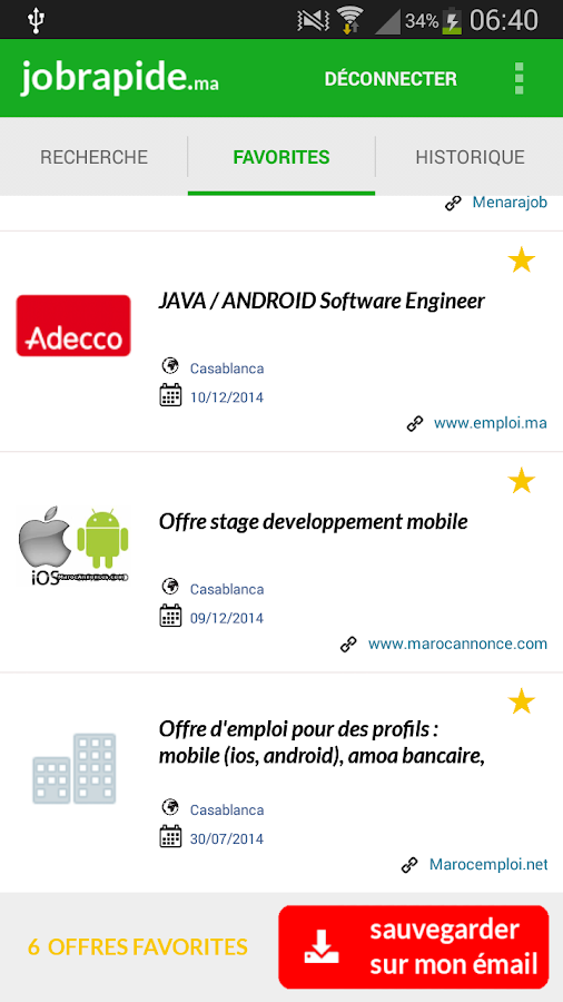 L’application JobRapide vous permet rechercher emp...