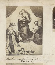 Fotoreproductie van een schilderij van Rafaël