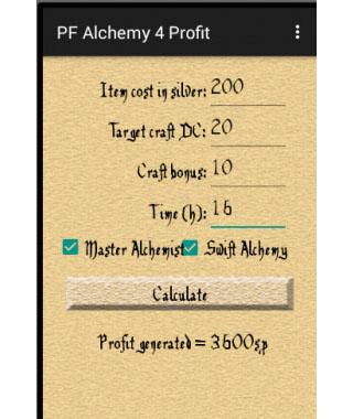 PF Alchemy4Profit Calculator