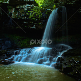 Cloudland Canyon Waterfall by Jermaine Pollard - Landscapes Waterscapes