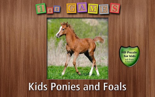 Android application 1st Games Kids Pony Puzzles screenshort