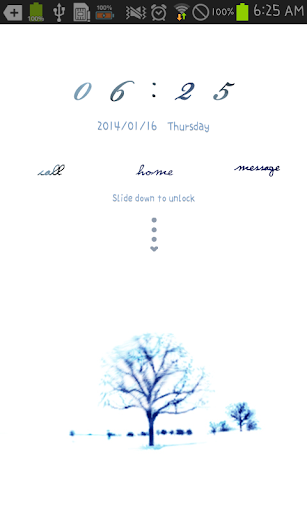 Winter tree go locker theme