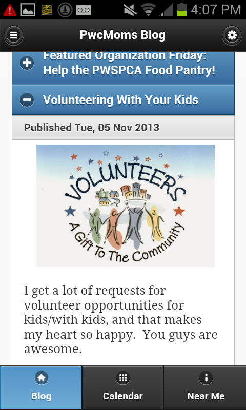 Android application Prince William County Moms screenshort