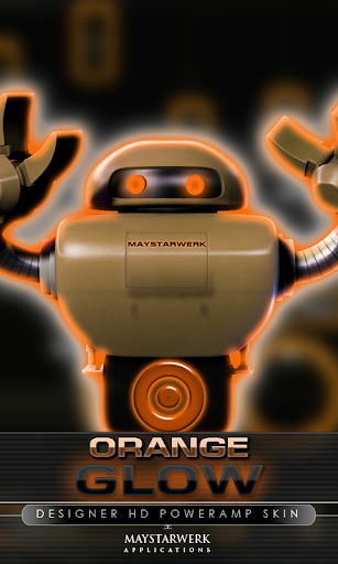 poweramp skin glow orange