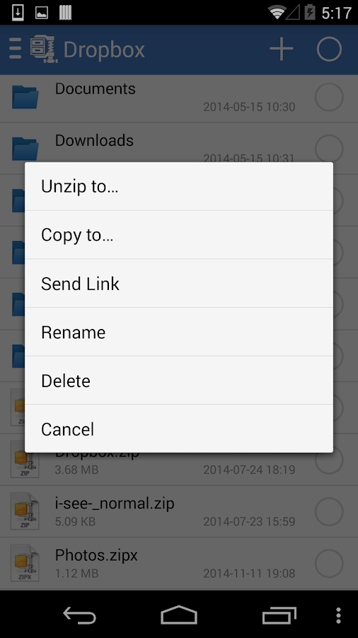   WinZip – Zip UnZip Tool: captura de tela 
