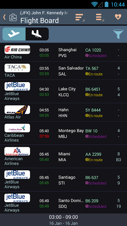 Airline Flight Status Tracker & Trip Planning - Android