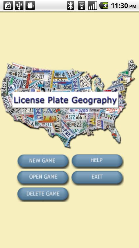 Android application License Plate Geography screenshort