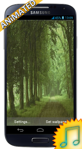 【免費個人化App】Forest Rain Animated Wallpaper-APP點子