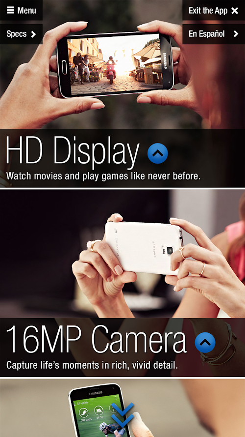 Android application US GALAXY S5 RETAIL MODE screenshort