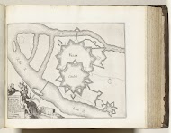 Plattegrond van Mannheim, ca. 1693-1696