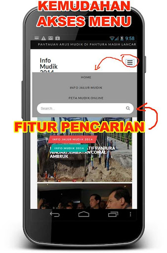 Info Jalur Mudik Lebaran+Peta