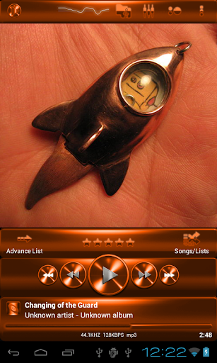 Poweramp skin COPPER METAL