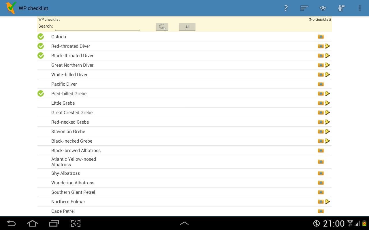 WP & UK Birding Checklist - Android Apps on Google Play