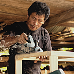 woodartworker by Brilian Tumbelaka - People Portraits of Men