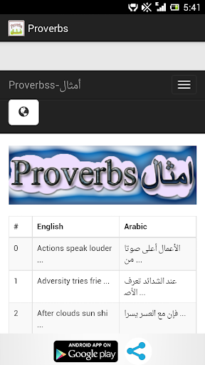 Proverbs English Arabic