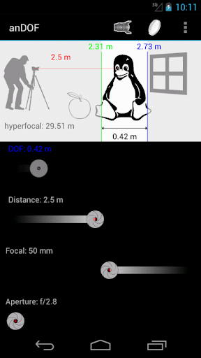 anDOF - dof calculator