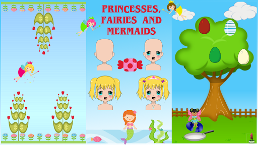 Princesses fairies mermaids