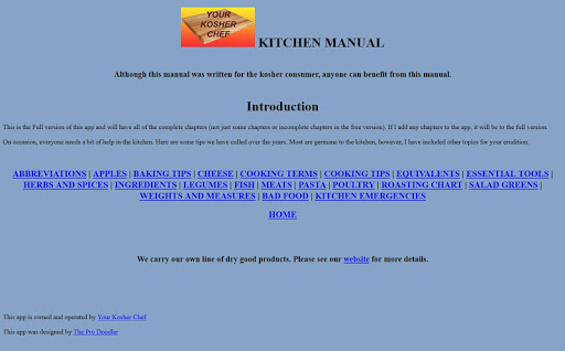 Kosher Chef Kitchen Manual