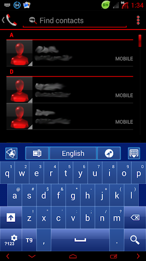 Simply Blue GO Keyboard theme