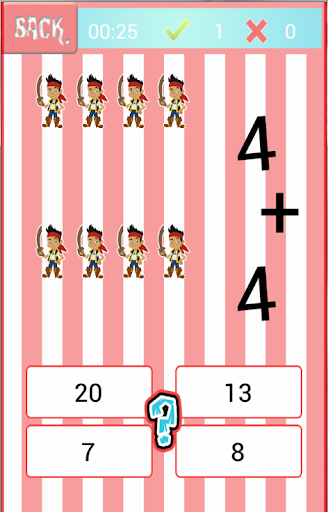 Jake Pirate Easy Math Game