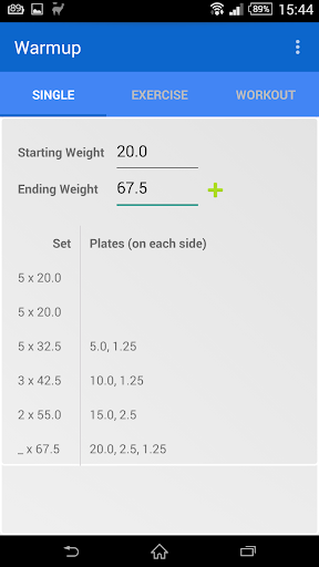 Warmup Set Calculator