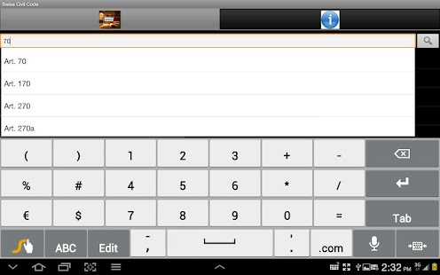 Free Civil Code of Switzerland APK for Android