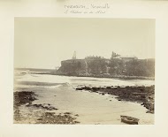 Gezicht op de kust van Tynemouth