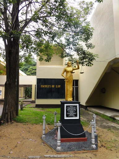 Lady of Justice Statue at UoC Law Faculty