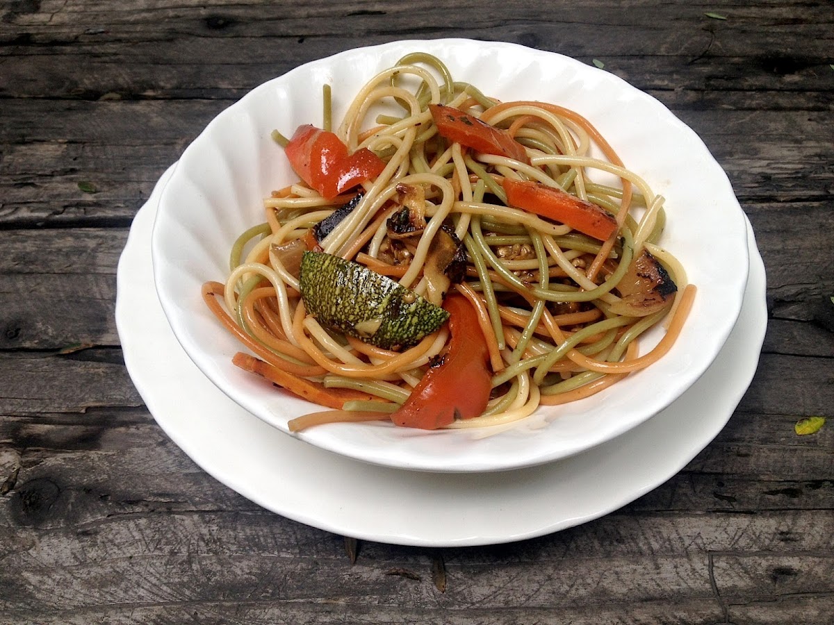 Asian Pasta with Sauteed Vegetables Asian Sauce For Rice Recipe Yummly