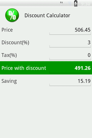 Discount calculator