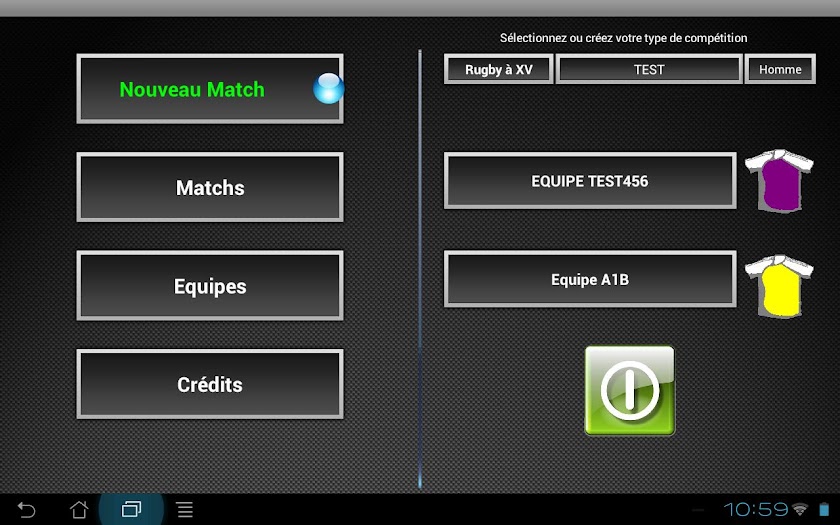QuickPDA RUGBY Screen 2