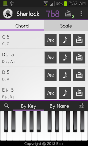 Chord Scale Finder; Sherlock L