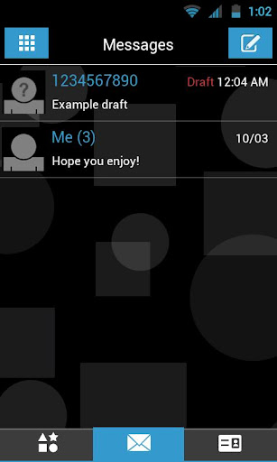 【免費個人化App】GO SMS THEME - Blue Shapes-APP點子