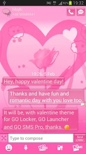 GO SMS Pro Theme Valentine Buy Screenshots 1
