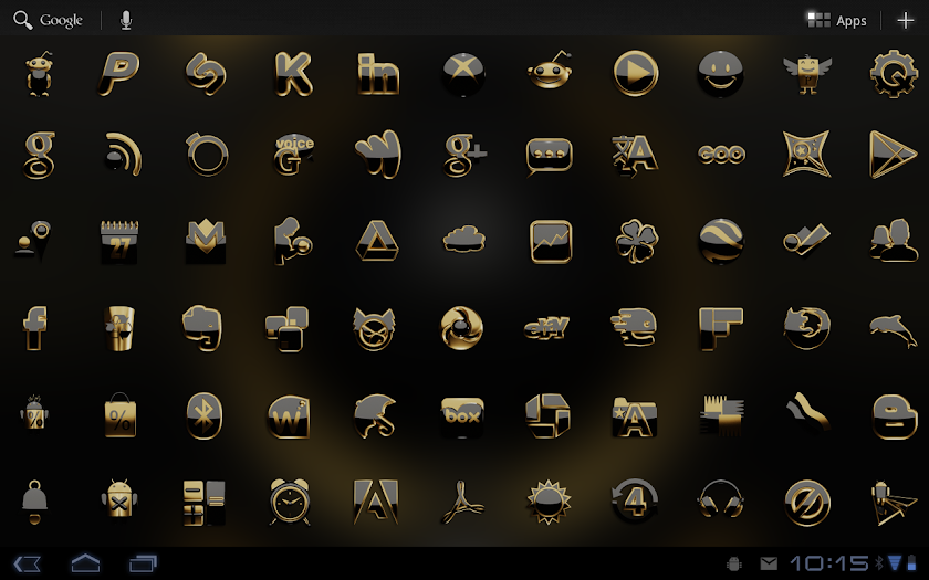 gold man Next Launcher Theme Screen 3