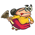 Flying Superhero Action Granny logo